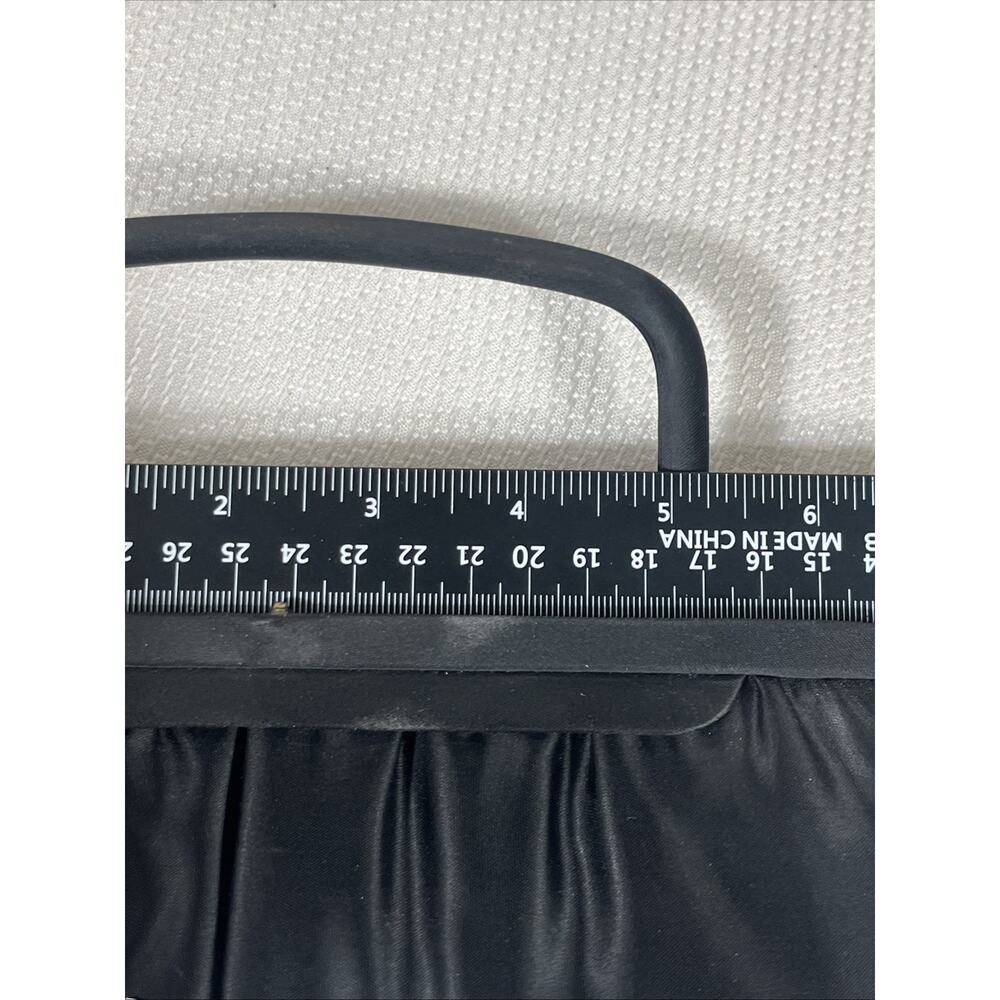 Classy Vintage Madane USA 1940s Clutch Black Satin bag, Gold hardware Pristine - Picture 14 of 14